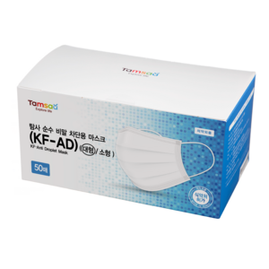 탐사 국내생산 순수 비말 차단용 마스크 (KF-AD) 대형, 50매, 1개