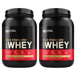 옵티멈뉴트리션 골드 스탠다드 웨이 단백질 바닐라향 29회분, 907g, 2개