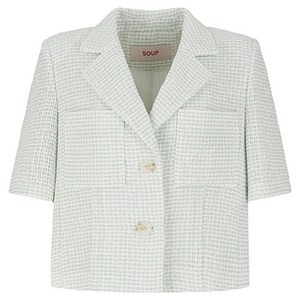 숲 여성용 테일러드 반팔 숏 재킷 SA5JK90