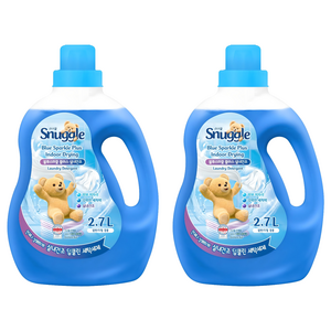 스너글 블루스파클 플러스 실내건조 액상세탁세제 본품, 2.7L, 2개