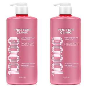 엘라스틴 프로틴 클리닉 10000 단백질 고영양 샴푸 피치 블로썸향, 1L, 2개