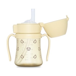 그로미미 PPSU 유아용 빨대컵, 200ml, 버터, 1개