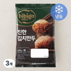 비비고 진한 김치만두 (냉동), 200g, 3개