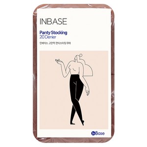 인베이스 여성용 쫀쫀 고탄력 넉넉한 길이 팬티스타킹 20D 10p