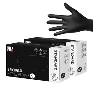 브릭글로 스탠다드 장갑 100p, 블랙, 소(S), 2개