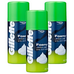 질레트 포오미 레몬라임 쉐이빙 폼, 175g, 3개
