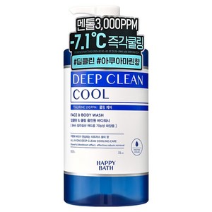 해피바스 딥클린 & 쿨링 올인원 바디워시 시트러스 쏠티향, 900g, 1개
