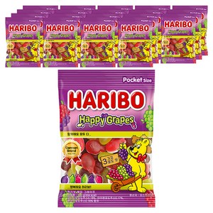 하리보 해피 그레이프 젤리, 100g, 20개