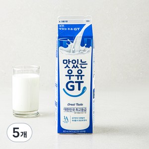 남양유업 맛있는 우유 GT, 900ml, 5개