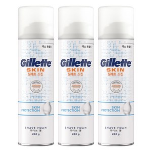 질레트 스킨텍 쉐이빙 폼, 245g, 3개