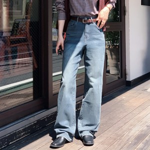 니썸 여성용 롱/숏 투게더 워싱 세미 와이드 데님 팬츠