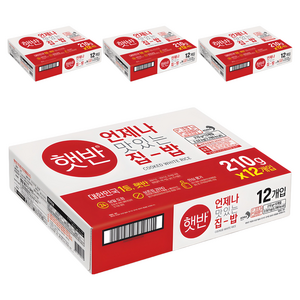 햇반 백미밥, 210g, 48개