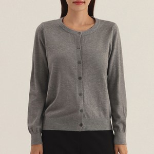 엘쏘 여성용 9컬러 라운드넥 니트 가디건