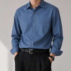 가이스토리 남성용 빅사이즈 기본 무지 스판 데일리 셔츠