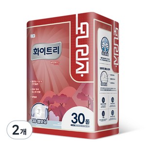 모나리자 화이트리 블랑 플러스 천연펄프 3겹 고급롤화장지, 30m, 30롤, 2개