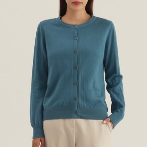 엘쏘 여성용 9컬러 라운드넥 니트 가디건