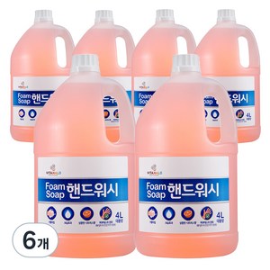 비타할로 폼 솝 핸드워시 대용량 리필 4 L, 4L, 6개