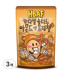 바프 카라멜 솔티드 아몬드 앤 프레첼, 190g, 3개