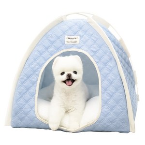 초코펫하우스 강아지 여름 쿨링 얼음의집, 스카이블루, 일반형(47 x 4..., 1개