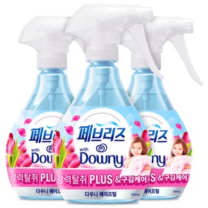 페브리즈 강력탈취 플러스 구김케어 섬유탈취제 에이프릴향 본품, 370ml, 3개