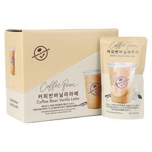 커피빈 바닐라 라떼 파우치 커피, 190ml, 10개