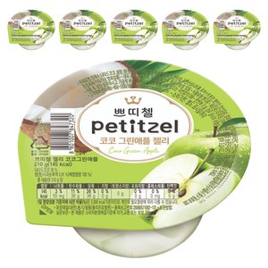 쁘띠첼 코코그린애플 푸딩 1개입, 210g, 6개