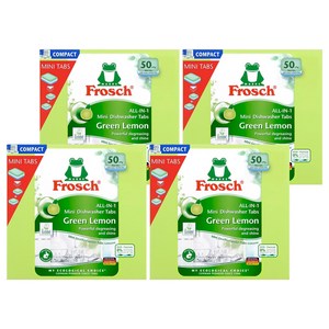 프로쉬 식기 세척기 세제 그린레몬 50p, 450g, 4개