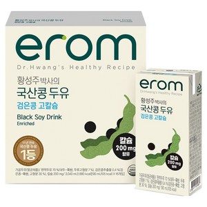 이롬 황성주 박사의 국산콩 두유 검은콩 고칼슘, 190ml, 16개