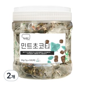 권뱅푸드 민트초코 삼각티백차, 1g, 50개입, 2개