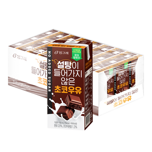 빙그레 설탕이 들어가지 않은 초코우유, 190ml, 24개