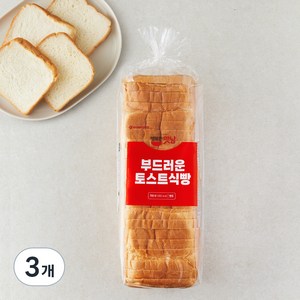 아워홈 부드러운 토스트식빵, 700g, 3개