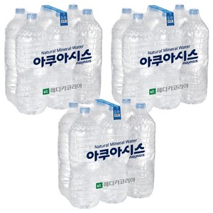 아쿠아시스 무라벨 생수, 2L, 18개