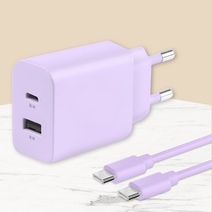 모잇 PD25W 2포트 PPS 초고속충전기 + CtoC 케이블 1.3m