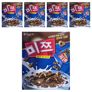 오리온 미쯔블랙 시리얼, 360g, 5개