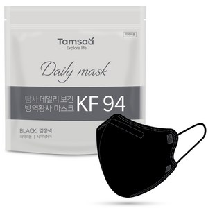 탐사 KF94 데일리 마스크 지퍼백 대형, 25매입, 블랙, 1개