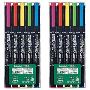 제브라 옵텍스 케어 형광펜, 핑크+레드+옐로우+..., 10개