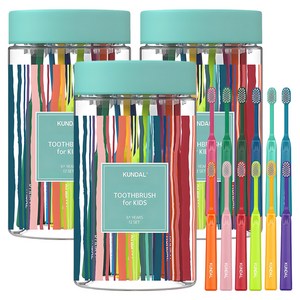 쿤달 딥 클린 스케일링 초극세모 어린이 칫솔, 12개입, 3개