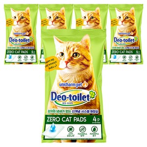 유니참데오토일렛 제로캣 패드 4p, 혼합색상, 430 x 290 ..., 5개