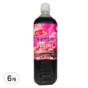 스위트코리아 복숭아홍차, 1L, 6개