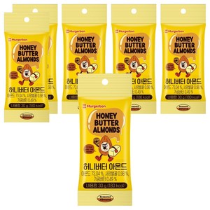 머거본 허니버터 아몬드, 30g, 6개