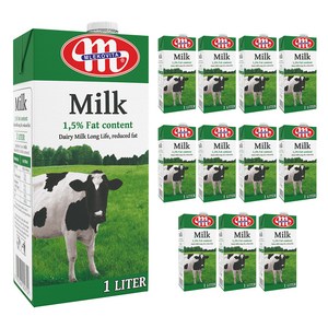믈레코비타 1.5% 저지방 멸균우유, 1L, 12개