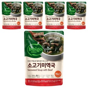 비비고 미역국, 500g, 5개