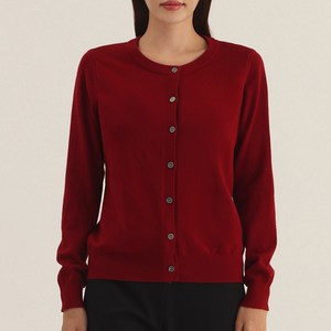 엘쏘 여성용 9컬러 라운드넥 니트 가디건