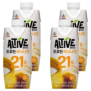 얼티브 프로틴 바나나맛, 250ml, 4개