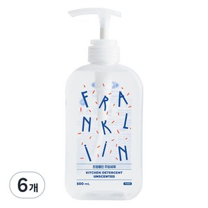FRANKLIIN 주방세제 앤 젖병세제, 500ml, 6개