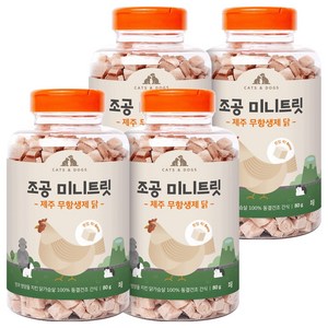 조공 반려동물 미니트릿 동결건조간식, 닭, 80g, 4개
