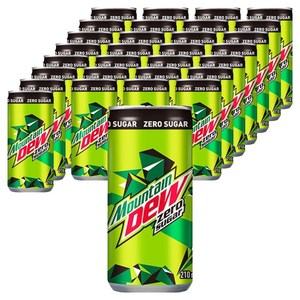 마운틴듀 제로 슈거, 210ml, 30개
