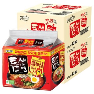 틈새라면 빨계떡 120g, 80개, (5개입 X 8팩)