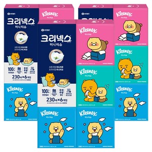 크리넥스 코튼처럼 부드러운 프리미엄 미니티슈 카카오프렌즈, 230매입, 18개
