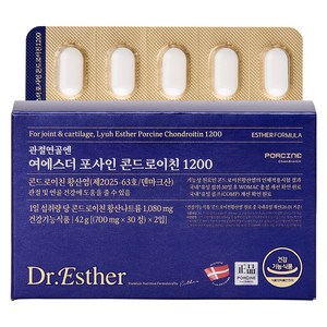 에스더포뮬러 관절연골엔 여에스더 포사인 콘드로이친 1200 42g, 60정, 1개